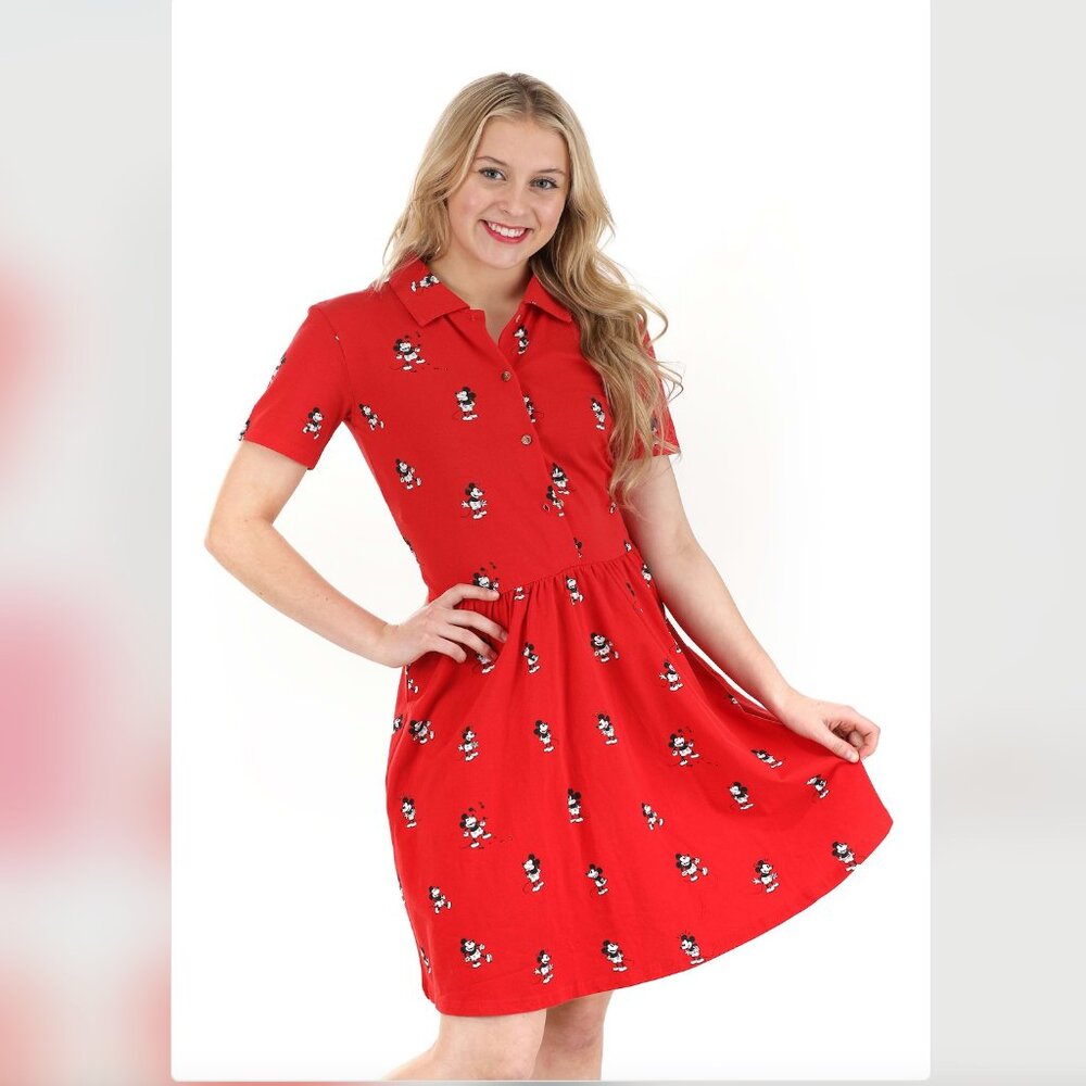 Mickey Mouse Button Dress size L by Cakeworthy | NWT!
